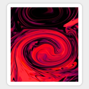 Red Swirls Sticker